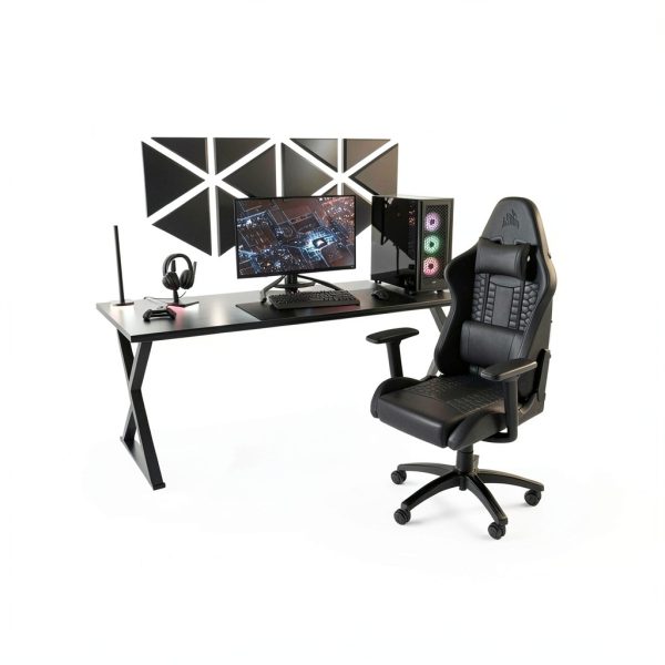 CORSAIR TC100 Gaming Chair Black Leatherette Ergonomic-10