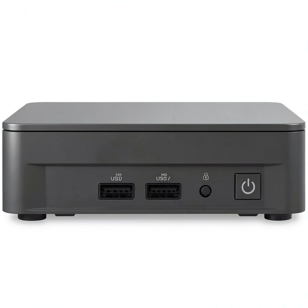 ASUS NUC 13 Pro Mini PC showing compact design and connectivity ports