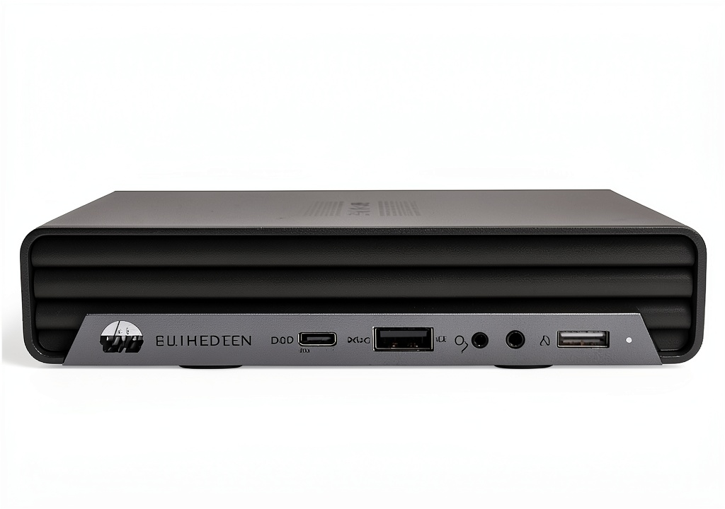 HP EliteDesk 800G6 Mini desktop on a modern office desk