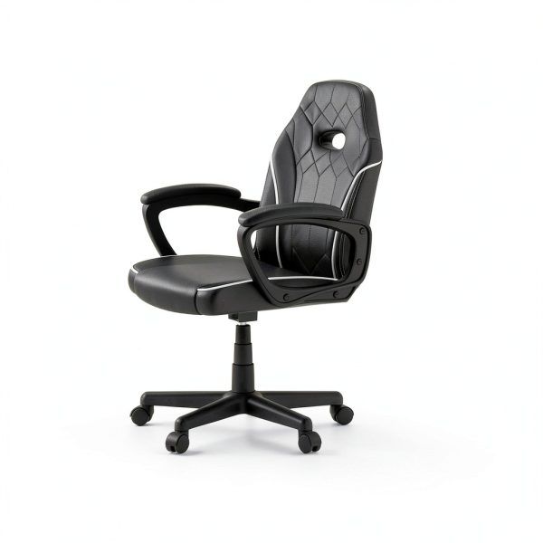 ACGAM Slim Chair Ergonomic Computer Desk Office Chair Black-8
