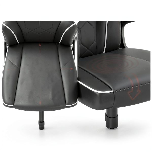 ACGAM Slim Chair Ergonomic Computer Desk Office Chair Black-7