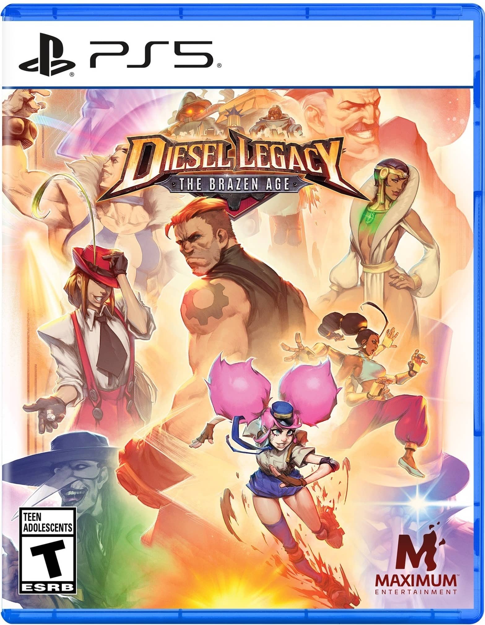 Diesel Legacy gameplay showing four players in a three-lane stage