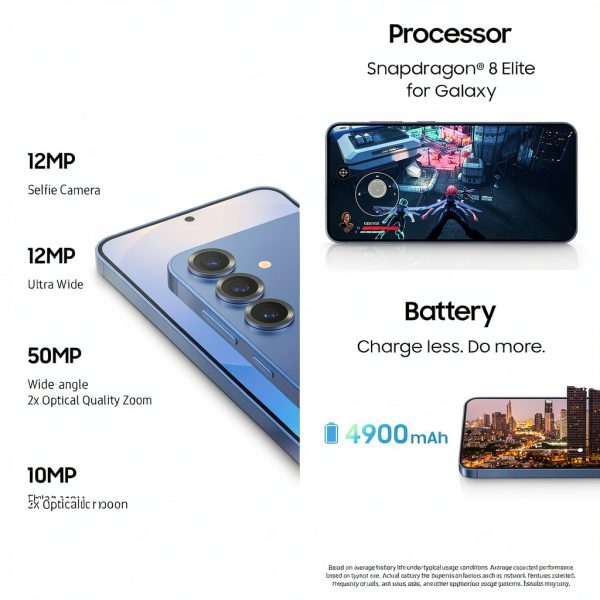 Samsung Galaxy S25+ Unlocked AI Phone Icyblue Navy Silver-5