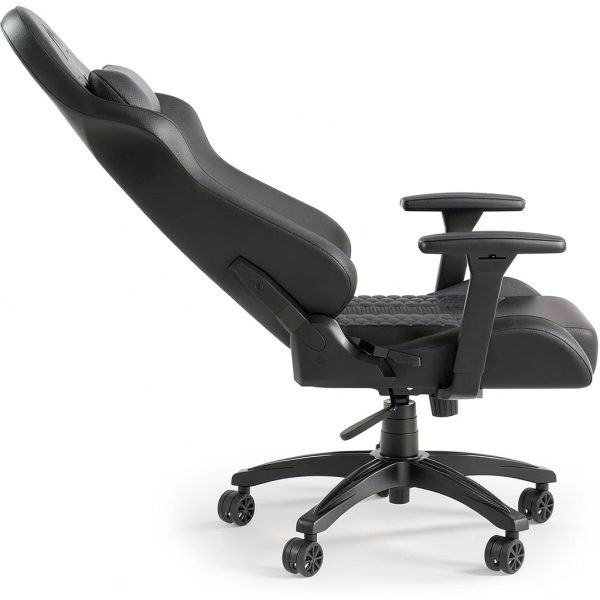 CORSAIR TC100 Gaming Chair Black Leatherette Ergonomic-4
