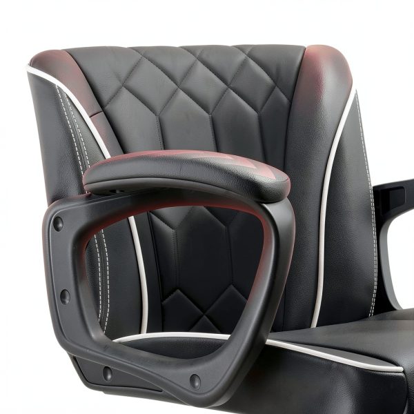 ACGAM Slim Chair Ergonomic Computer Desk Office Chair Black-10