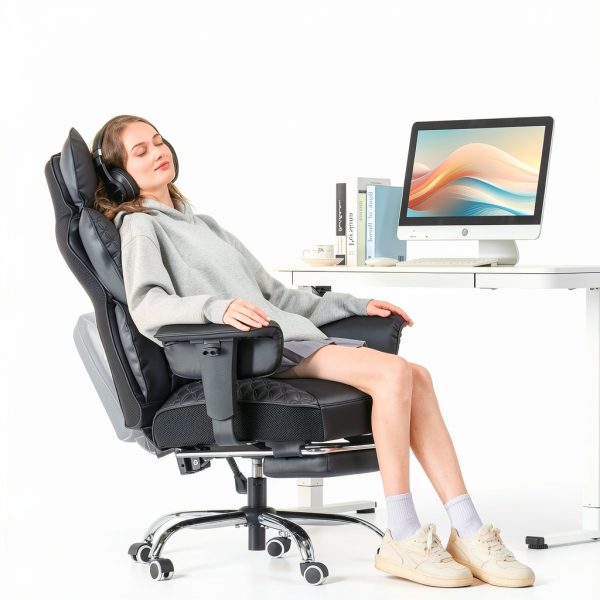GTPlayer Gaming Chair Heavy Duty PU Leather Reclining Office-3