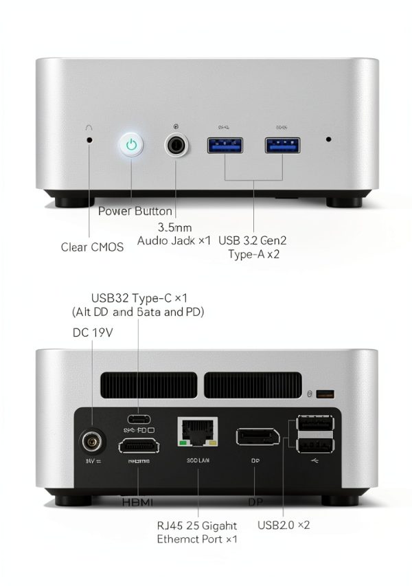Minisforum UN1250 Mini PC Intel Core i5 16GB 512GB SSD-8