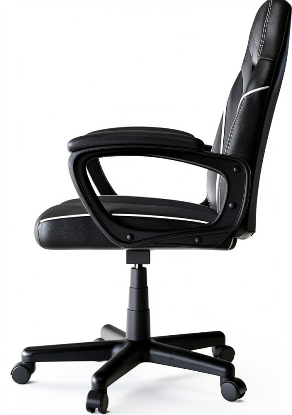 ACGAM Slim Chair Ergonomic Computer Desk Office Chair Black-2
