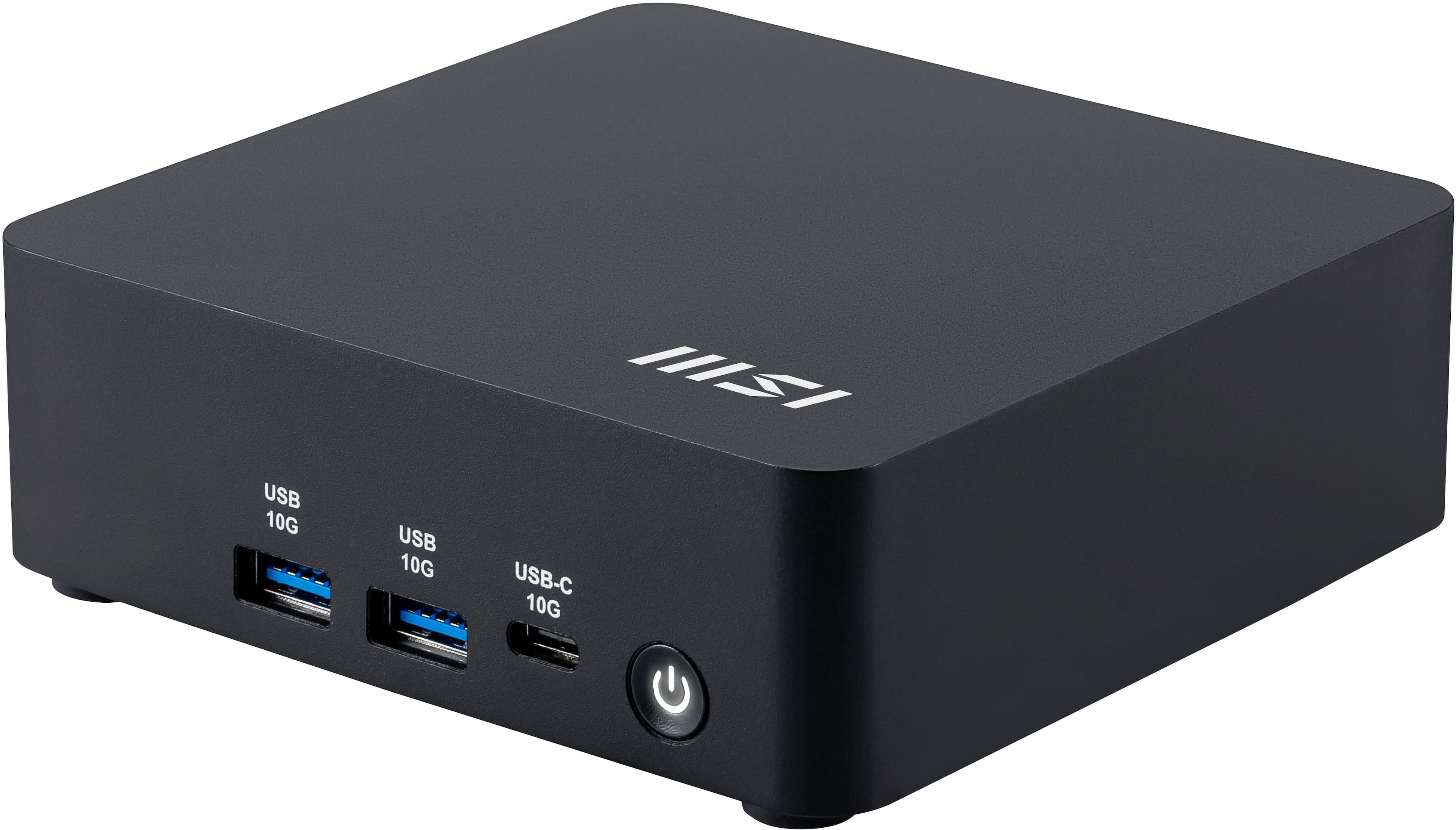 MSI Cubi NUC AI Mini Desktop on a modern desk setup