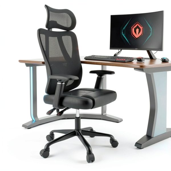 ACGAM Ergonomic Gaming Chair Breathable Mesh Lumbar Support-17