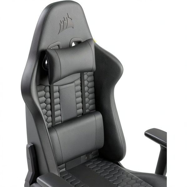 CORSAIR TC100 Gaming Chair Black Leatherette Ergonomic-8