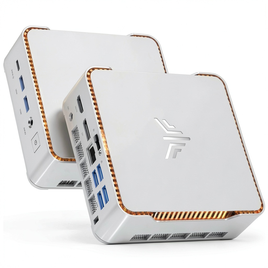 Kamrui H2 Mini PC showing compact design and connectivity ports
