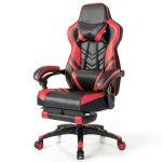 Gymax Gaming Chair Ergonomic High Back Adjustable Footrest-0