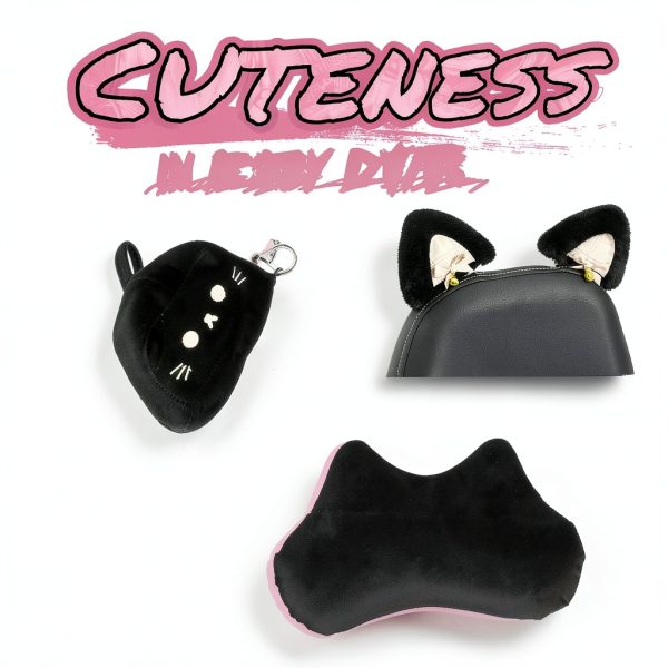 Dowinx Cat Ear Gaming Chair Ergonomic Adjustable for Women-1
