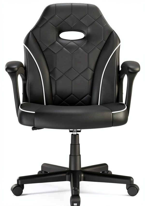 ACGAM Slim Chair Ergonomic Computer Desk Office Chair Black-1
