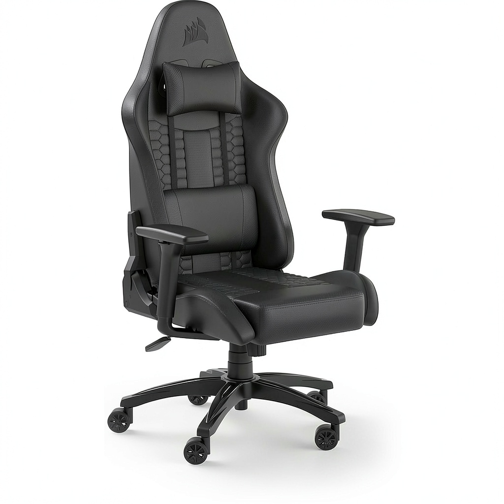 CORSAIR TC100 gaming chair in a home office setting