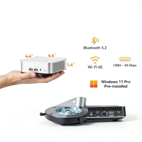 GEEKOM A6 Mini PC AMD Ryzen 7 6800H 16GB DDR5 512GB SSD-2