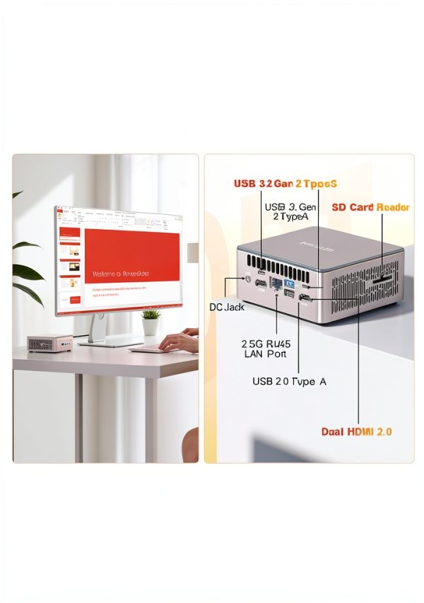 GEEKOM A5 Mini PC AMD Ryzen 7 5800H 32GB RAM Compact-6
