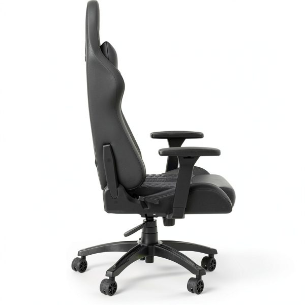 CORSAIR TC100 Gaming Chair Black Leatherette Ergonomic-3