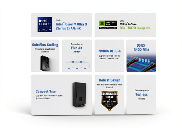 ASUS NUC 15 Mini PC Intel Ultra 9 RTX 5070 DDR5-10