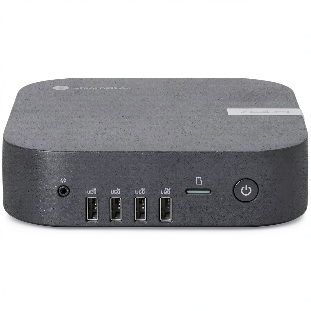 ASUS Chromebox 5a Mini PC on a modern desk setup