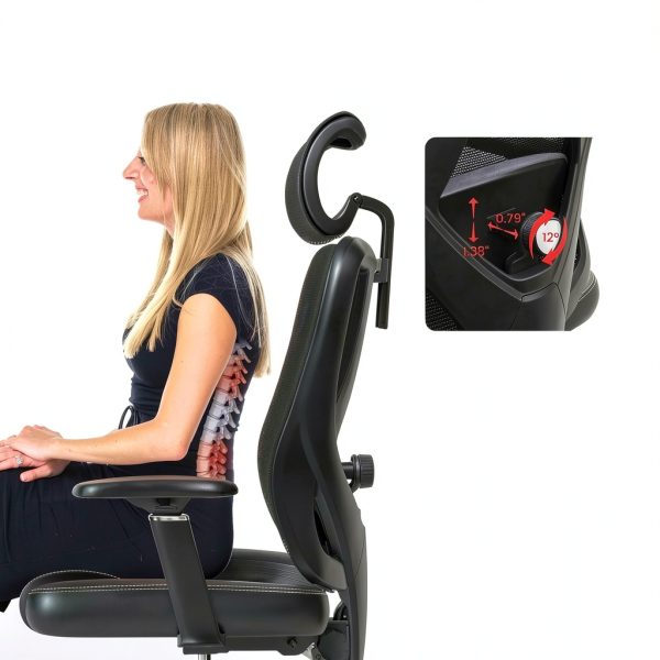 ACGAM Ergonomic Gaming Chair Breathable Mesh Lumbar Support-11
