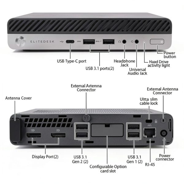 HP EliteDesk 800 G5 Mini PC Intel i5 32GB RAM 1TB SSD-3