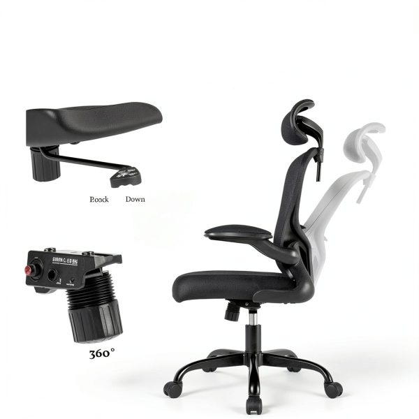KERDOM Ergonomic High Back Office Chair Adjustable Lumbar-4