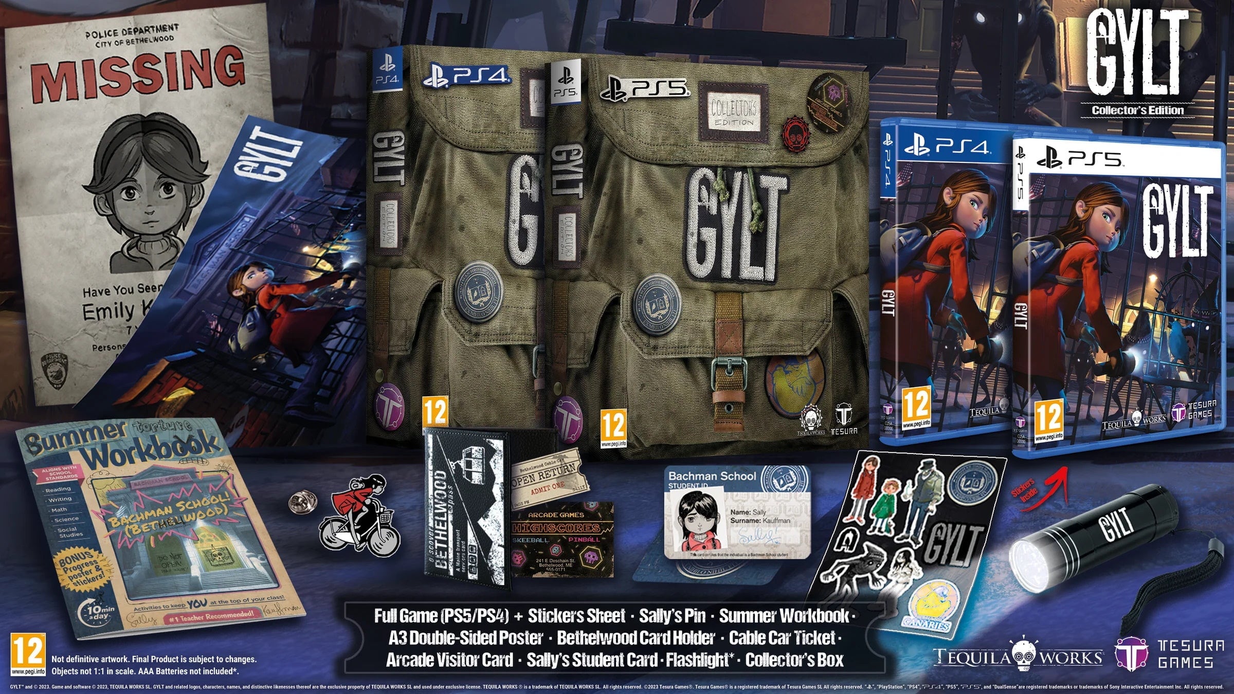 GYLT PS4 Collector's Edition box and included items