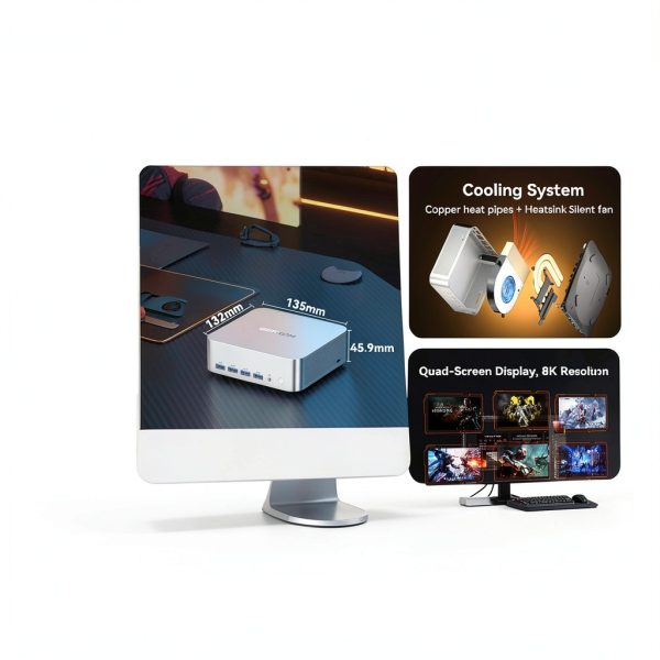 GEEKOM A7 Max Mini PC AMD Ryzen 9 7940HS 16GB DDR5-2