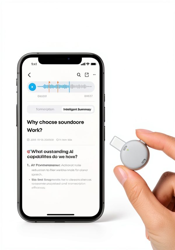 Soundcore Work Voice Recorder AI Transcription Portable-7