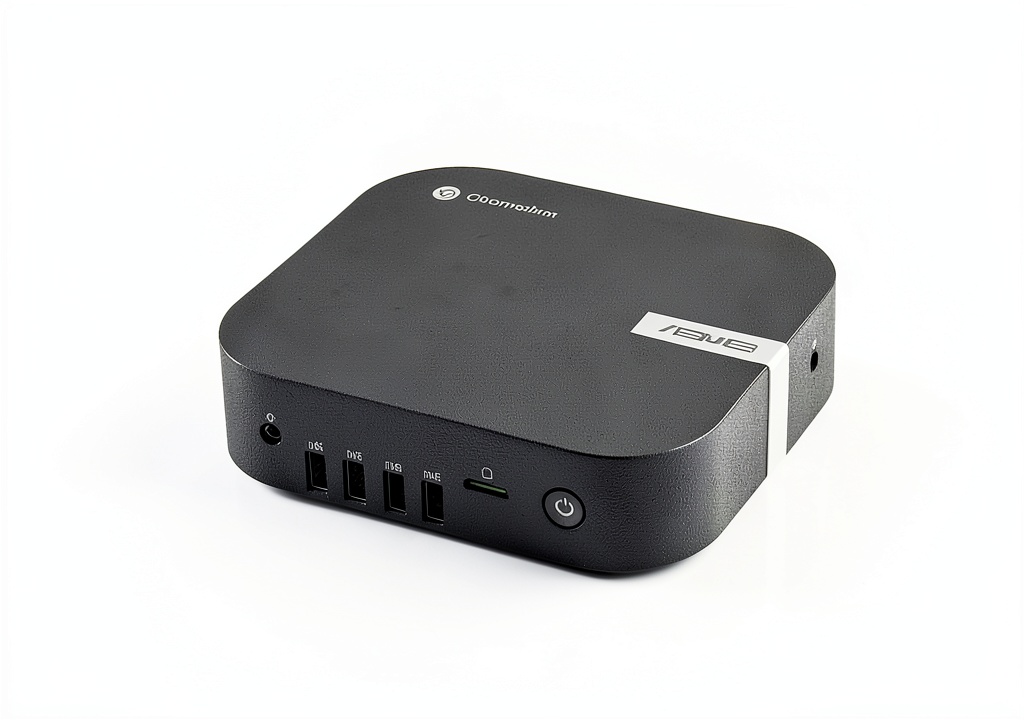 ASUS Chromebox 5a Mini PC in Eco Black on a desk