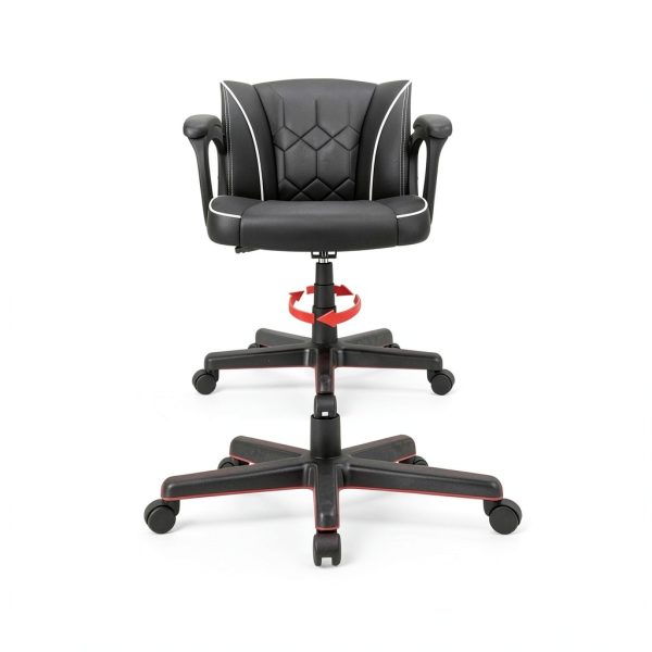 ACGAM Slim Chair Ergonomic Computer Desk Office Chair Black-11