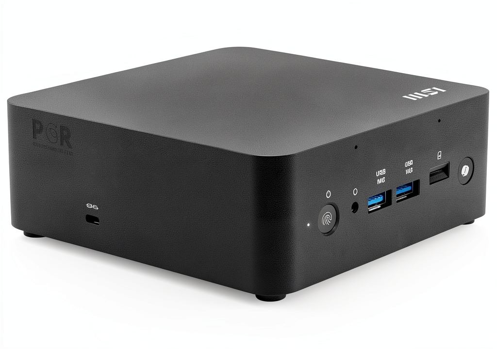 Installing MSI Cubi NUC AI Mini PC Intel Core Ultra 7 32GB Memory on a wooden desk