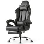 GTPlayer Gaming Chair Faux Leather Adjustable with Footrest-0