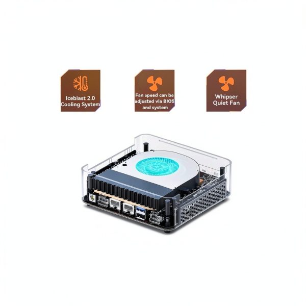 GEEKOM AX8 Max Mini PC AMD Ryzen 7 16GB DDR5 1TB SSD-6