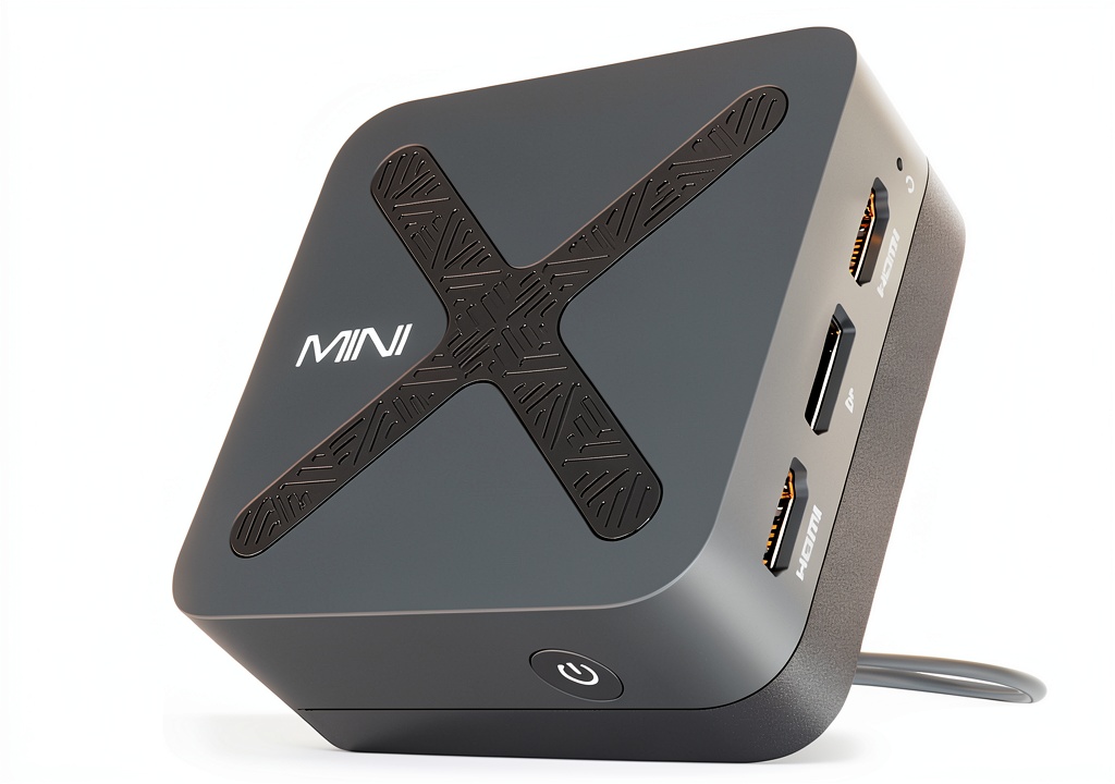 MINIX NEO Z97 mini PC connected to multiple monitors in an office setup