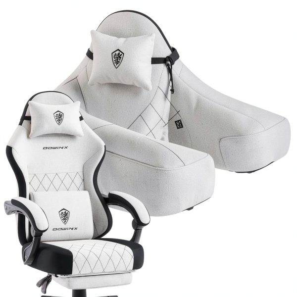 Dowinx Gaming Chair Ergonomic Fabric Pocket Spring Footrest-7