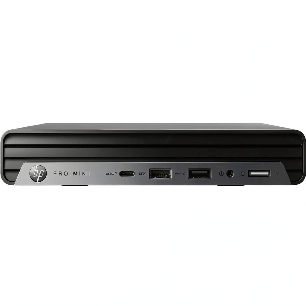 HP Pro Mini 400 G9 desktop on a modern office desk