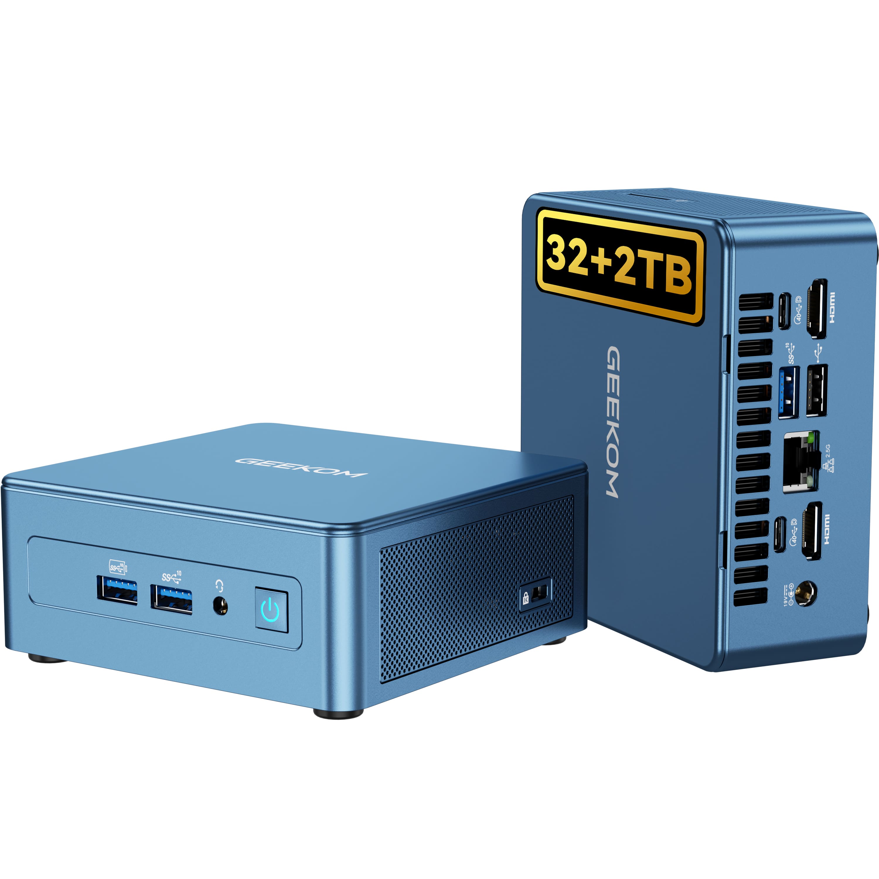 GEEKOM IT13 Mini PC on a desk with accessories