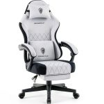 Dowinx Gaming Chair Ergonomic Fabric Pocket Spring Footrest-0