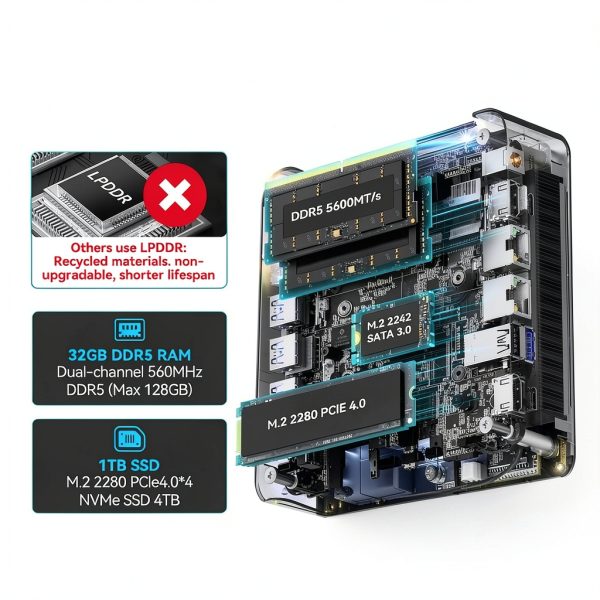 GEEKOM XT1 Mega AI Mini PC Intel Ultra U9 32GB DDR5-5
