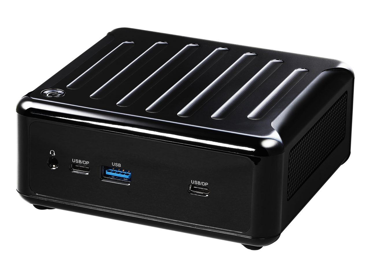 ASRock NUC BOX Mini PC connected to multiple monitors in an office setting
