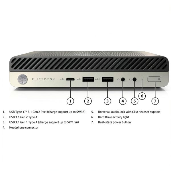 HP EliteDesk 800 G4 Mini PC Intel i5 16GB RAM 512GB SSD-4