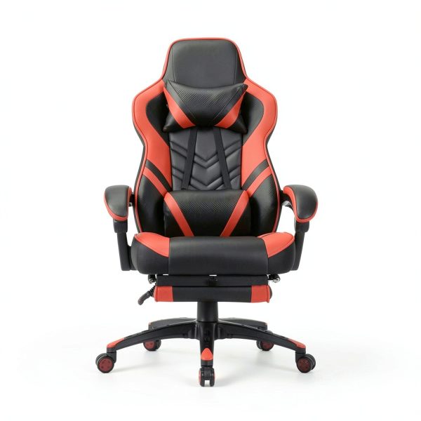 Gymax Gaming Chair Ergonomic High Back Adjustable Footrest-2