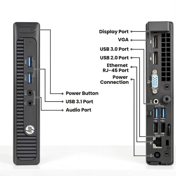 HP ProDesk 600 G1 Tiny Desktop Intel i5 16GB RAM SSD-3